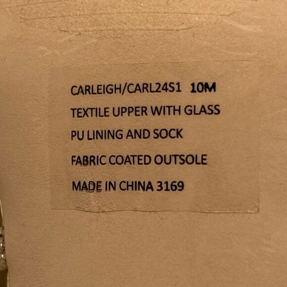 Steve Madden Size 10 Carleigh Strappy Rhinestone Embellished Pump Heel Gold - Picture 8 of 8